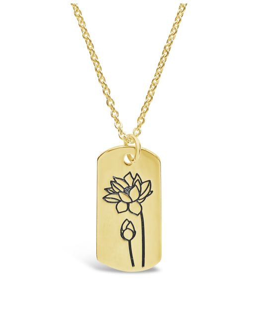 Sterling Forever Birth Flower Necklace Water Lily/Gold