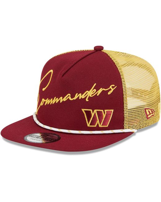New Era Washington Commanders Script Logo Golfer 9FIFTY Snapback Hat