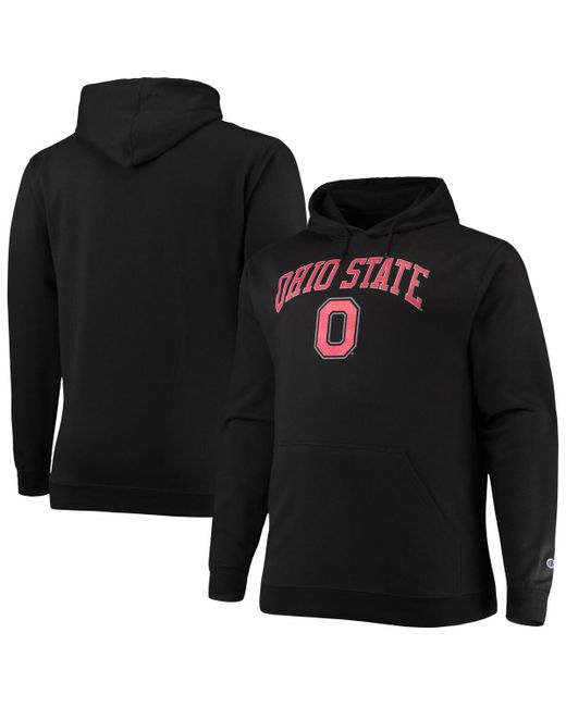 Champion Ohio State Buckeyes Big and Tall Arch Over Logo Powerblend Pullover Hoodie