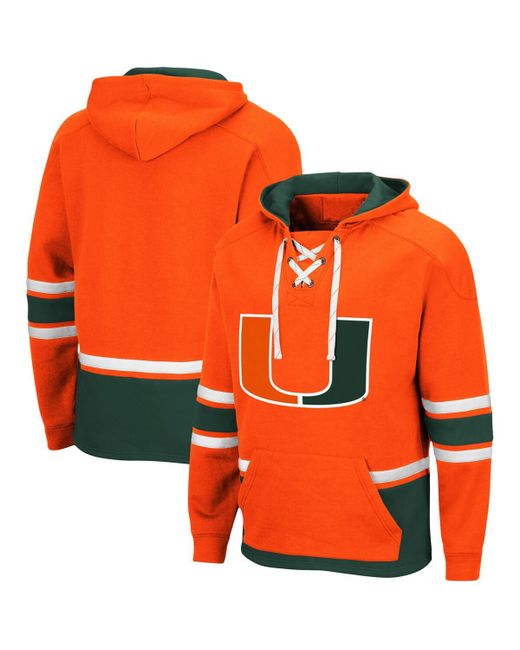Colosseum Miami Hurricanes Lace Up 3.0 Pullover Hoodie