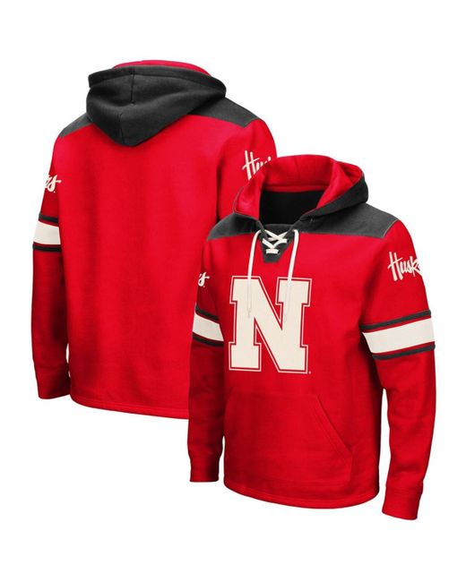 Colosseum Nebraska Huskers 2.0 Lace-Up Pullover Hoodie