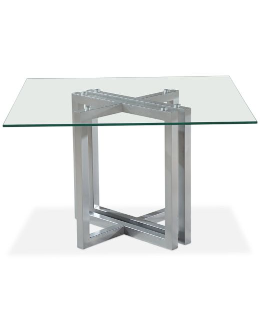 Macy's Emila 48 Square Glass Mix and Match Dining Table Created for