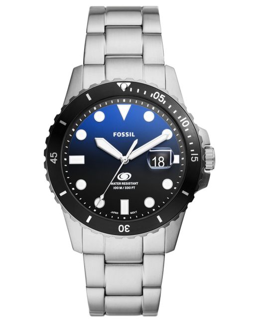 Fossil Blue Dive Three-Hand Date Stainless Steel Watch 42mm