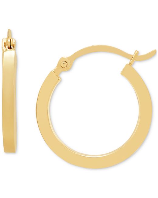 Macy's 14k Gold Earrings Polished Square Hoops 17mm