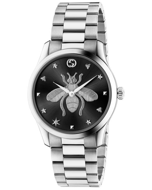 Gucci Swiss G-Timeless Stainless Steel Bracelet Watch 38mm