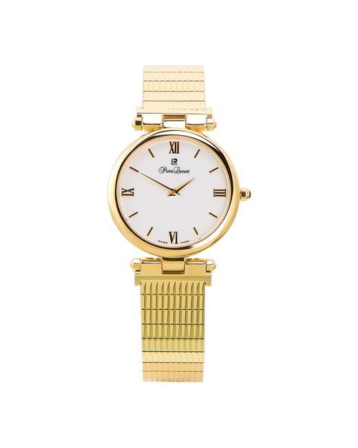 Pierre Laurent Swiss Stainless Steel Gold-Plated Strap Watch 24mm