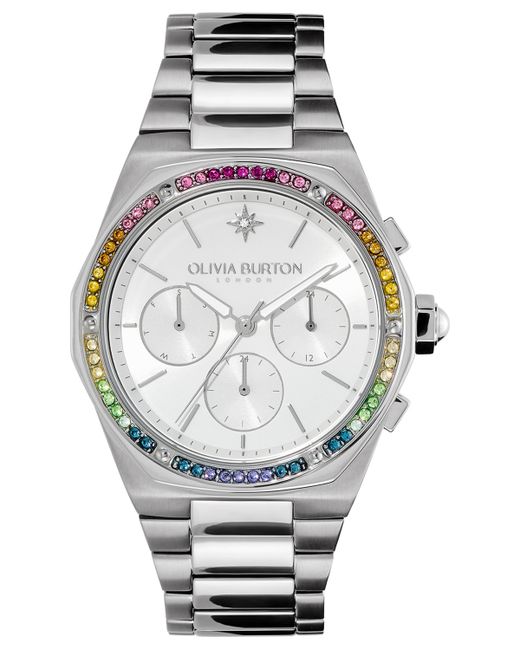 Olivia Burton Hexa Multifunction Tone Stainless Steel Bracelet Watch 38mm