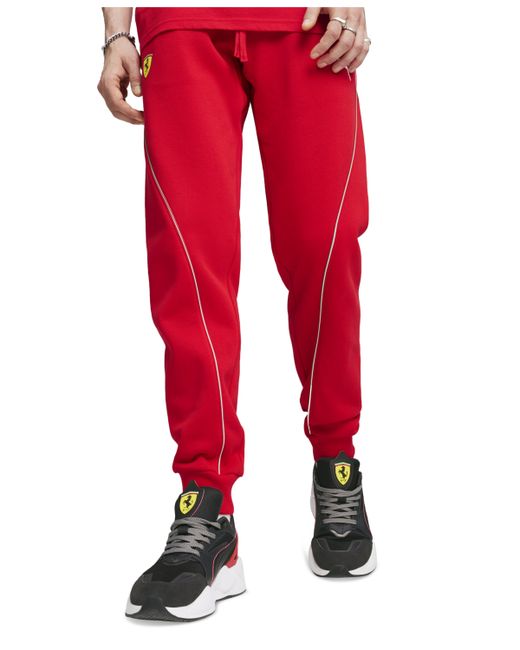 Puma Ferrari Race Regular-Fit Contrast Piped Fleece Sweatpants
