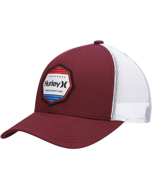 Hurley White Pacific Patch Trucker Snapback Hat