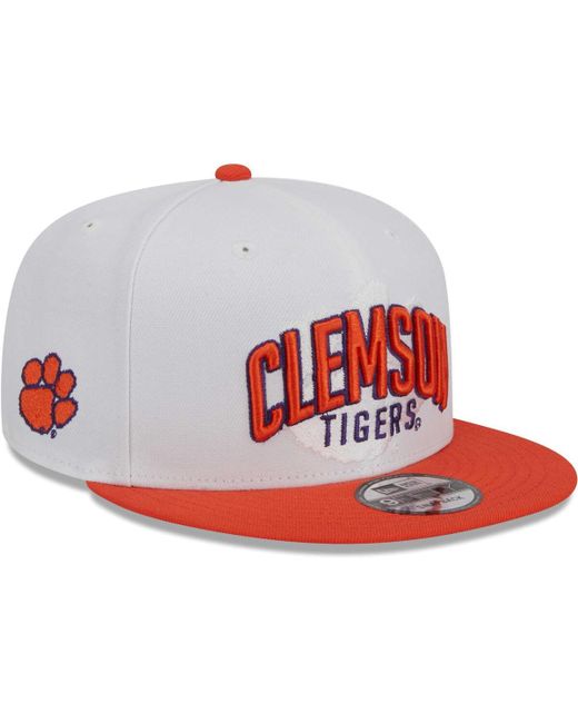 New Era Orange Clemson Tigers Two-Tone Layer 9FIFTY Snapback Hat