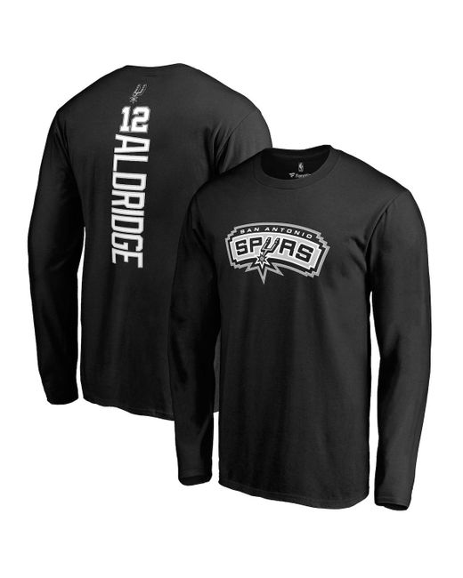 Fanatics LaMarcus Aldridge San Antonio Spurs Backer Name and Number Long Sleeve T-shirt