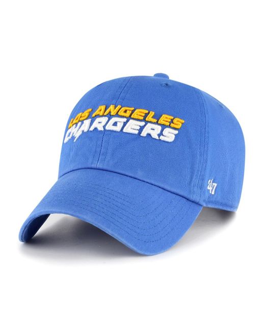 '47 Brand 47 Los Angeles Chargers Clean Up Script Adjustable Hat