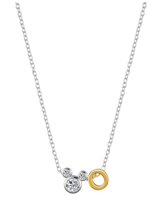 Disney Unwritten Cubic Zirconia Mickey Mouse Initial Pendant Necklace