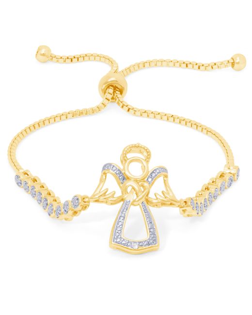 Macy's Diamond Accent Angel Adjustable Plate Bracelet