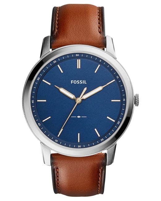 Fossil The Minimalist Leather Strap Watch Blue