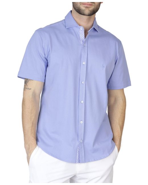 TailorByrd Solid Knit Short Sleeve Shirt