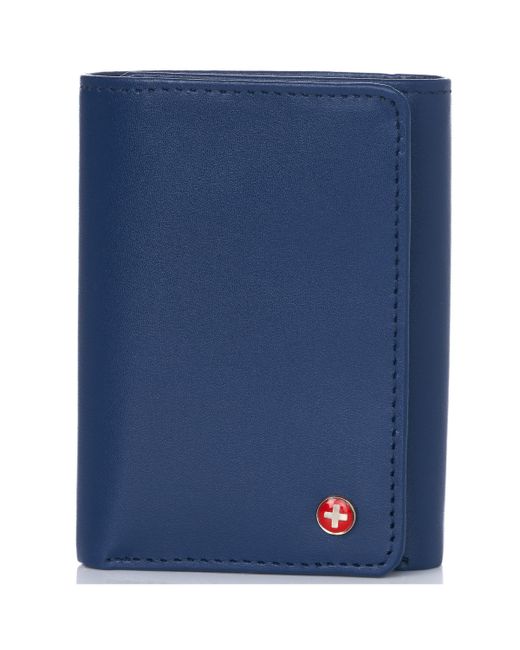 Alpine Swiss Rfid Wallet Deluxe Capacity Trifold With Divided Bill Section