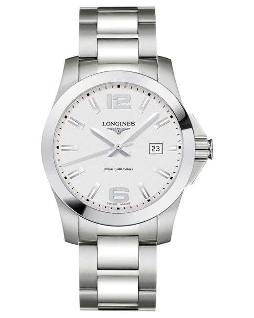 Longines Swiss Conquest Stainless Steel Bracelet Watch 41mm