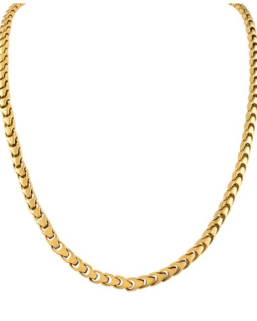 Bulova Link Chain 22 Necklace Gold-Plated Stainless Steel