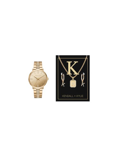 Kendall and Kylie Analog Tone Metal Alloy Bracelet Watch Gift Set