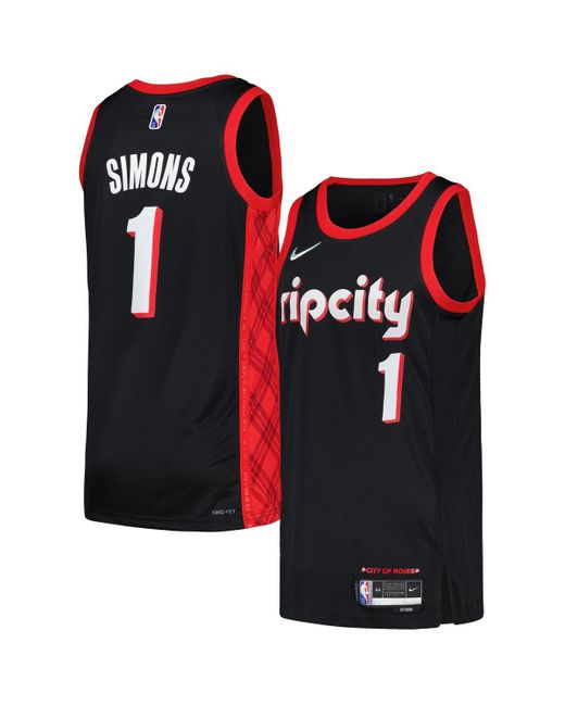 Nike Anfernee Simons Portland Trail Blazers Swingman Player Jersey City Edition