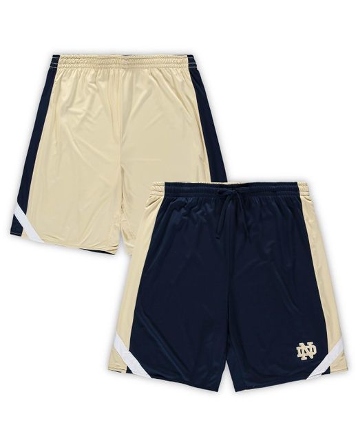 Colosseum Gold Notre Fighting Irish Big and Tall Team Reversible Shorts