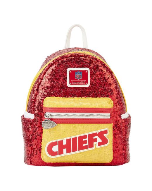 Loungefly and Kansas City Chiefs Sequin Mini Backpack