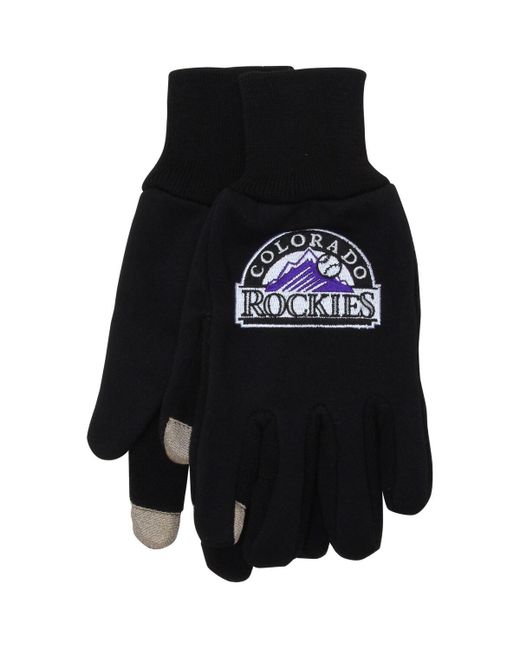 Mcarthur Sports Colorado Rockies McArthur Black Team Logo Touch Gloves