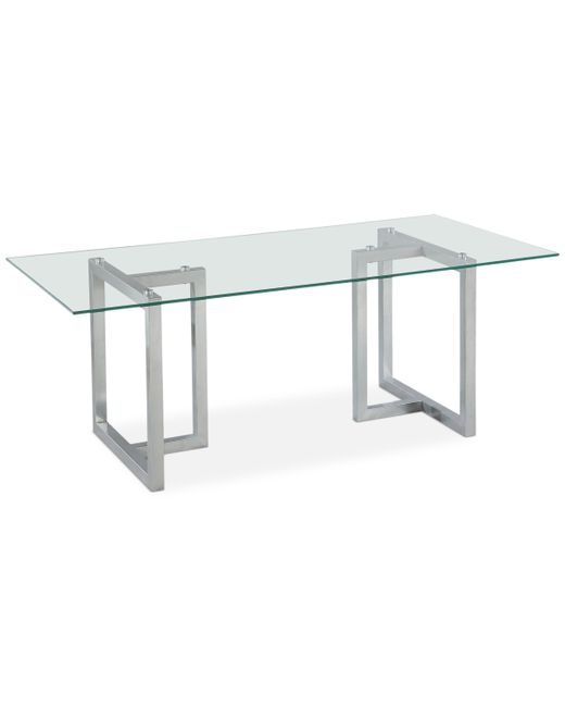 Macy's Emila 78 Rectangle Glass Mix and Match Dining Table Created for