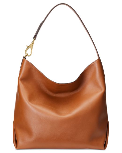 Lauren Ralph Lauren Kassie Large Leather Shoulder Bag
