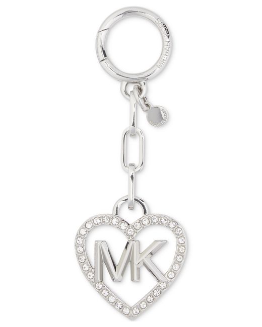 Michael Kors Michael Charms Metal Mk Heart Pave Key Charm