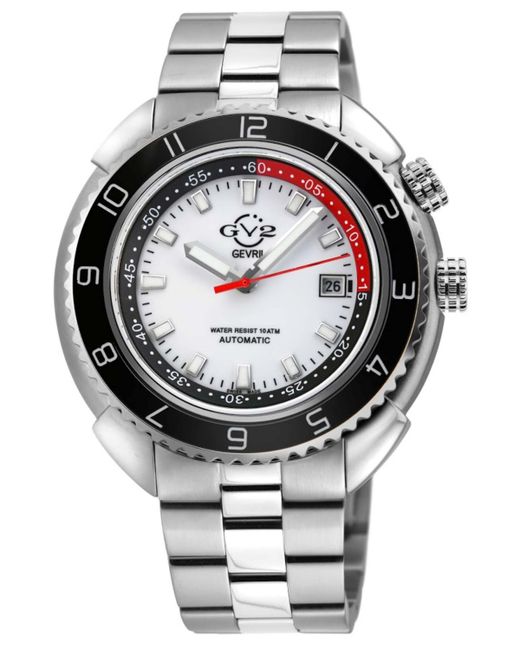 Gv2 By Gevril Squalo Swiss Automatic Tone Stainless Steel Watch 46mm