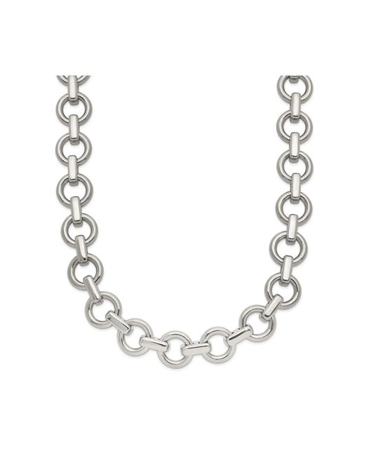 Chisel Polished inch Circle Link Necklace