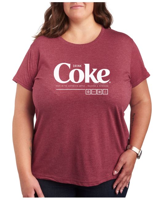 Hybrid Apparel Air Waves Trendy Plus Coca Cola Graphic T-shirt