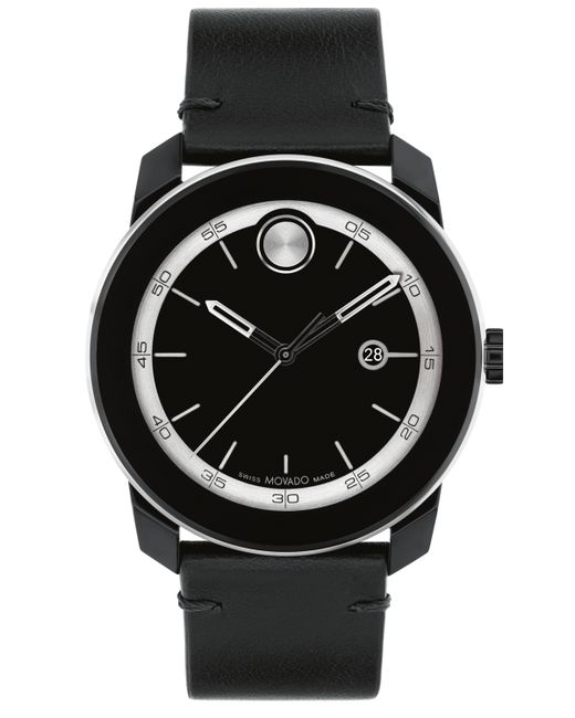 Movado Bold TR90 Swiss Quartz Leather Watch 42mm
