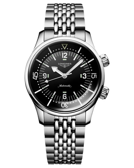 Longines Swiss Automatic Legend Diver Stainless Steel Bracelet Watch 39mm