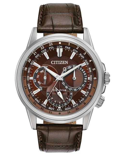 Citizen Eco-Drive Calendrier Leather Strap Watch 44mm