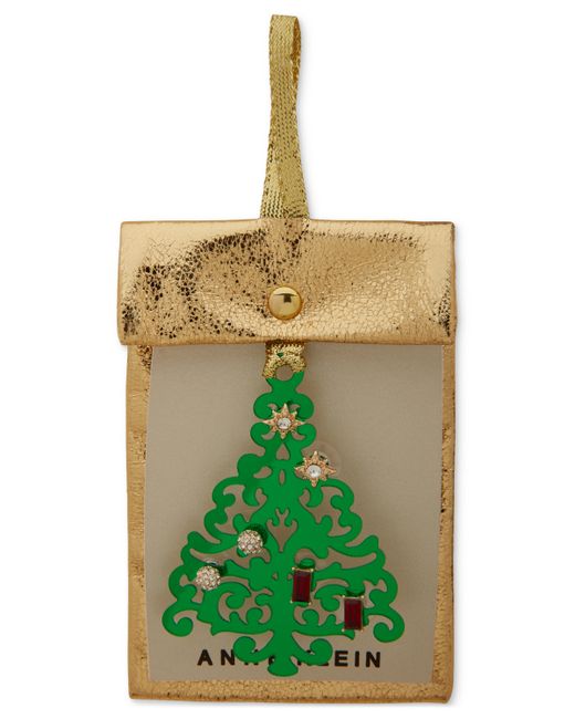 AK Anne Klein Tree Ornament Gold-Tone 3-Pc. Earrings Set