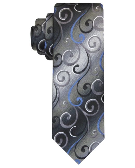 Van Heusen Shimmering Swirl Long Tie