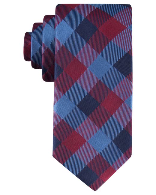 Tommy Hilfiger Tonal Buffalo Check Tie red