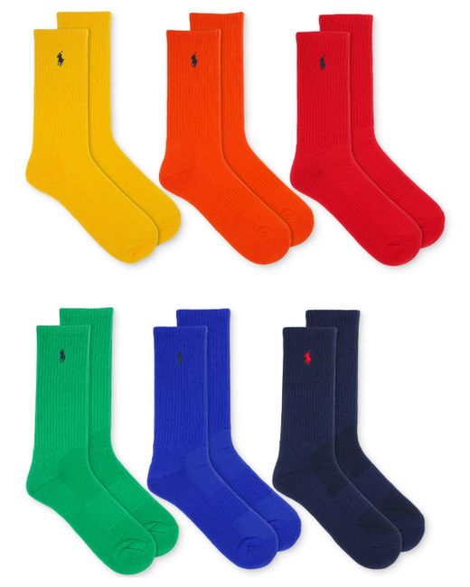 Polo Ralph Lauren 6-Pk. Performance Colorful Crew Socks