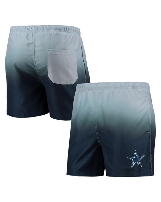 Foco and Navy Dallas Cowboys Dip-Dye Swim Shorts