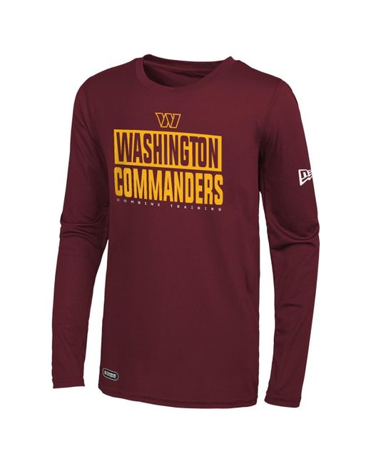 New Era Washington Commanders Combine Authentic Offsides Long Sleeve T-shirt