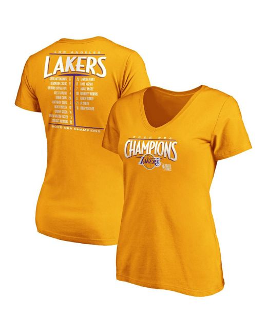 Fanatics Los Angeles Lakers 2020 Nba Finals Champions Streaking Dunk V-Neck T-Shirt