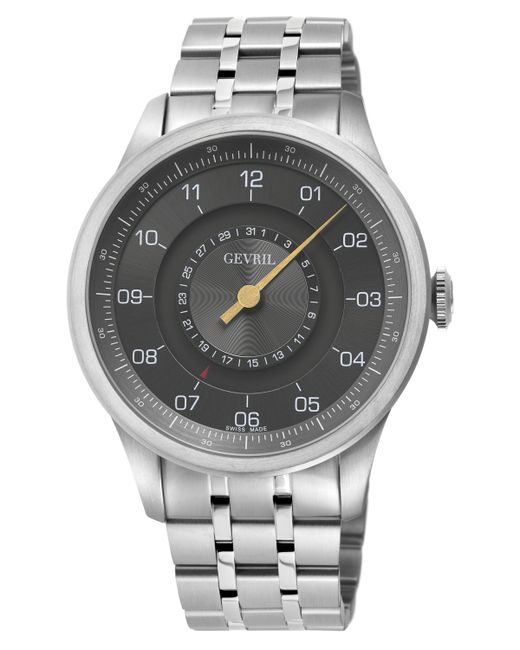 Gevril Jones St Swiss Automatic Tone Stainless Steel Bracelet Watch
