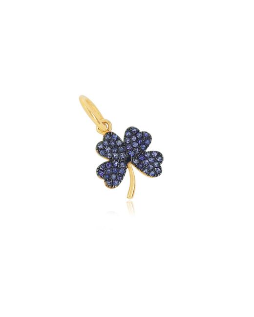 The Lovery Sapphire Clover Charm
