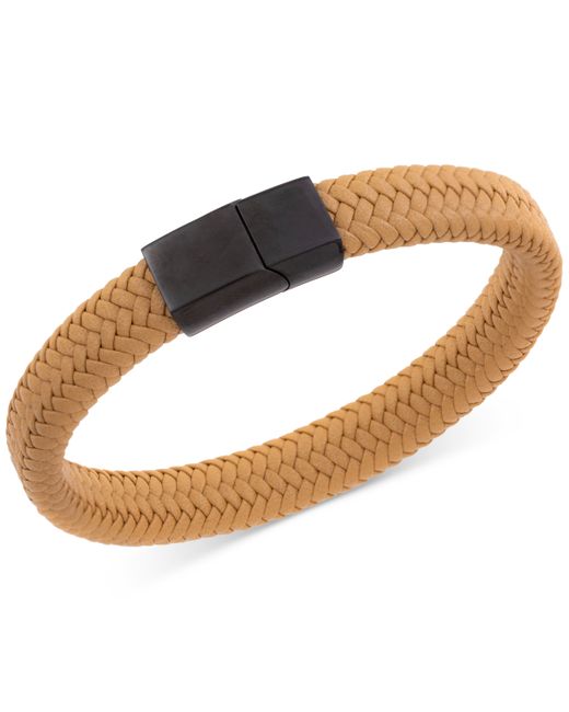 Legacy For Men By Simone I. Legacy for by Simone I. Smith Braided Fiber Bracelet Black Ion-Plated Stainless Steel