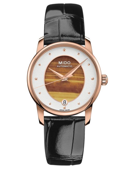 Mido Swiss Automatic Baroncelli Leather Strap Watch 33mm