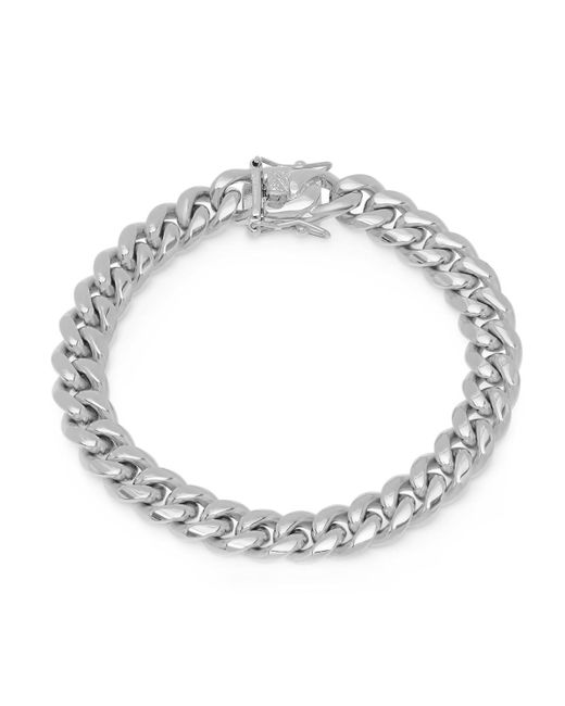 SteelTime Miami Cuban Chain Link Style Bracelet with 10mm Box Clasp