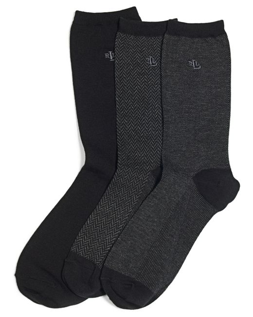 Lauren Ralph Lauren Tweed Cotton Trouser 3 Pack Socks